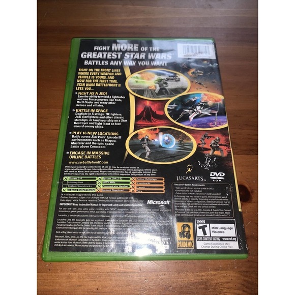 Star Wars Battlefront II 2 Original Microsoft Xbox Video Game Complete Tested - Picture 2 of 4